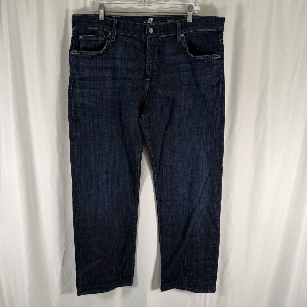 7 for all Mankind Austyn Jeans Men's 38 40x28 Dark Wash Blue Denim Cottob Bl